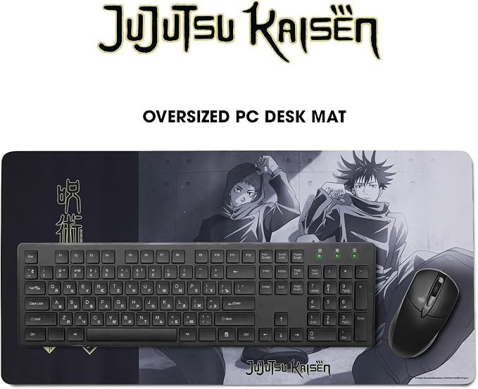 Jujutsu Kaisen Large Gaming Mouse Pad 31"x15" XL Computer Desk Mat, Anime | Jujutsu Kaisen anime gaming mouse pad, Oversized 31x15in , smooth fabric top, stitched edges, non-slip rubber base.