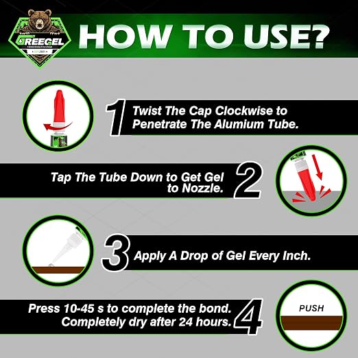 Super Glue Gel for Plastic, Shoes, Ceramic, Wood, CA Glue 3G x 4 | All Purpose Superglue Clear Instant Cyanoacrylate Adhesive Single Use Glue for Quick Fixes & Household Repairs