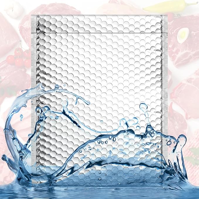 20 Pack Thermal Bubble Mailer, 9" x 11" Insulated Metallic Bubble Mailers, Self-adhesive Foil Mailing Envelopes for Cold Shipping Waterproof Shipping Envelopes for food, Cosmetics