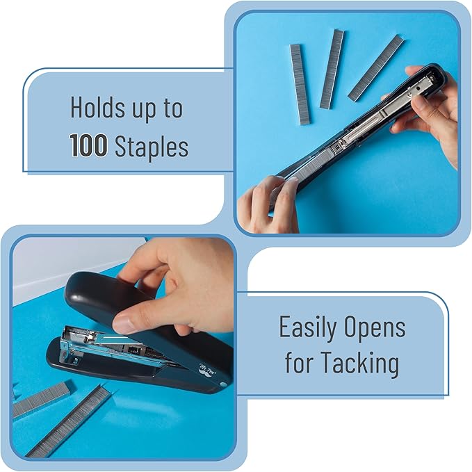 Mr. Pen- Staplers for Desk, 2 Pack with 200 Staples, 20 Sheet Capacity, Black, Office Stapler Set, Desk Stapler with Staples