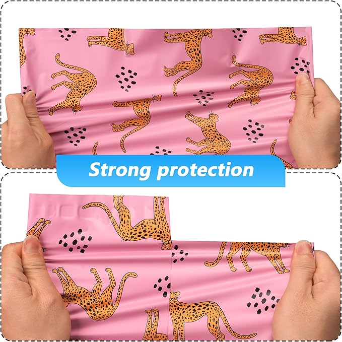Poly Mailer 10x13 Inch 25 Pcs, Waterproof and Tear-Resistant Shipping Bags for Clothing, Strong Mailing Bags with Self-Seal, Cute Packaging Bags for Small Business - Animal Printed
