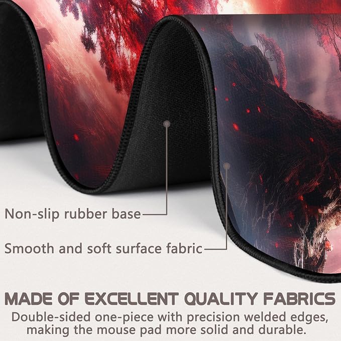 Mouse Pad Gaming - Desk Mat for Keyboard and Mouse - Large Mouse Pads for Desk, Gaming Mousepad with Non-Slip Base, Desks Pad (31.5" X 11.8") for Game, Office and Home