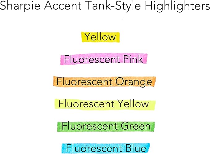 SHARPIE Tank Style Highlighters, Chisel Tip, Fluorescent Green, Box of 12 (Pack of 12)