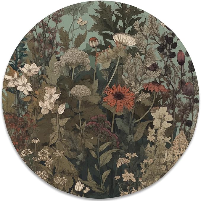 Botanical Elegance Wildflower Mouse Pad - Nature's Palette for Your Desk, Stitched Edges Non-Slip Rubber Base Mouse Pads for Computers Laptop