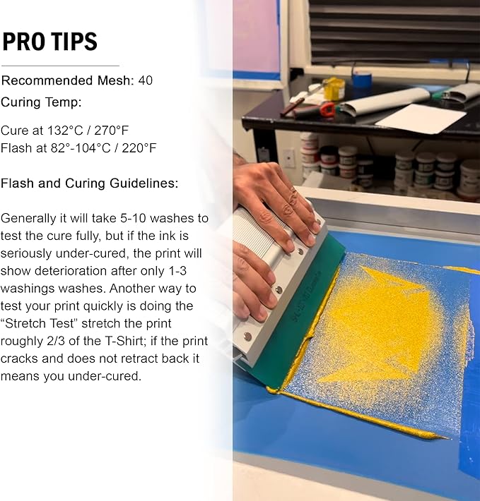 Rapid Cure® Screen Printing Ink Gold Glitter (Gallon - 128 oz.) - Plastisol Ink for Screen Printing Fabric - Low Temp. Curing Plastisol by Screen Print Direct - Gold Glitter Silk Screen Printing Ink