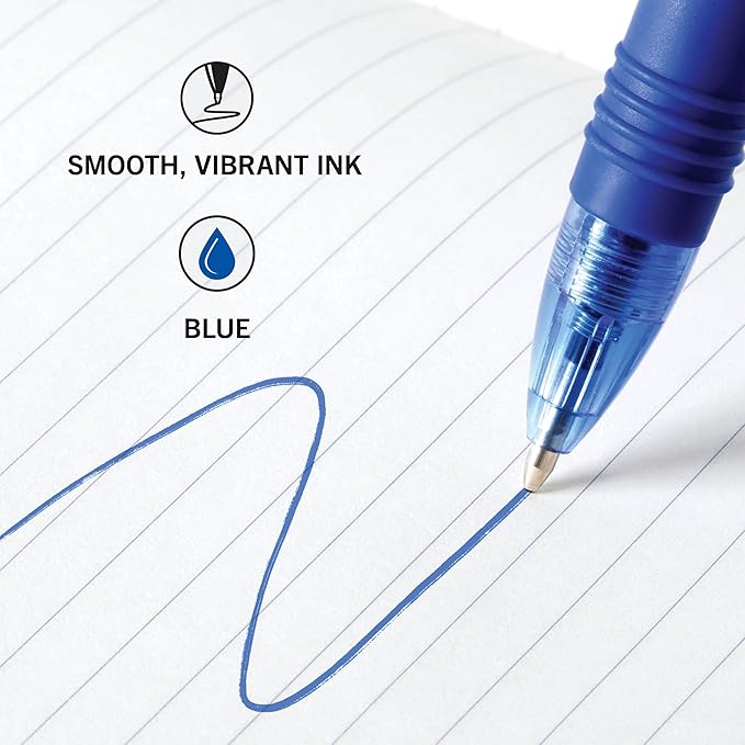 Zebra Pen Z-Grip Retractable Ballpoint Pen, Blue Ink, 1.0mm, 24 Bulk-Pack | Smooth Writing, Medium Point Tip, Ideal for Planners, Note-Taking, School and Office Supplies, and Everyday Writing (12225)