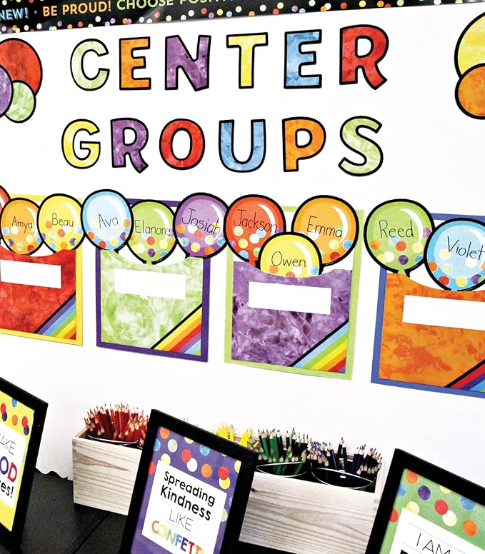 Carson Dellosa 219-Piece Watercolor Cutout Letters, 4" Colorful Upper and Lowercase Alphabet, Numbers, Punctuation, and Symbols for Bulletin Board, Posterboard, Party, and Classroom Decor