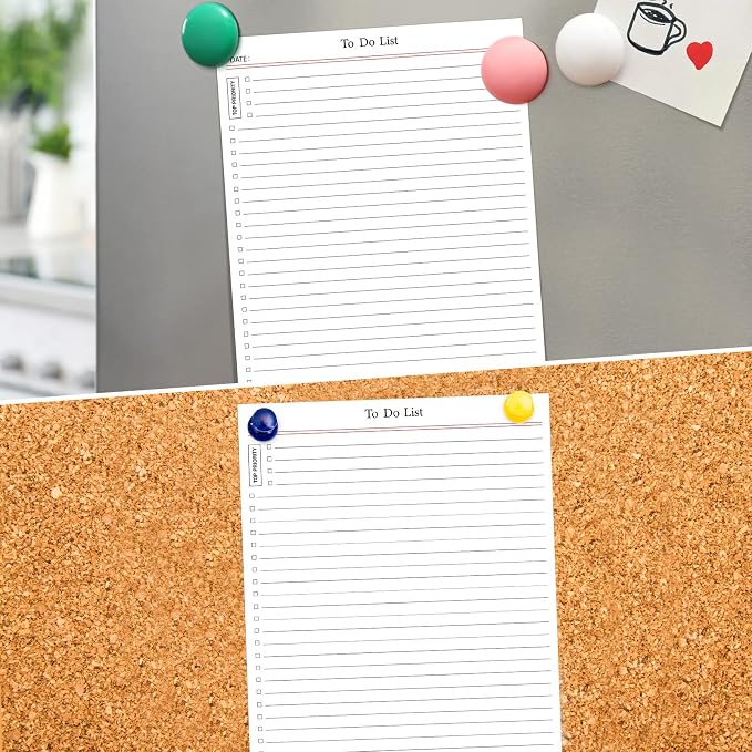 Spakon 300 Sheets Daily to Do List Notepad Notebook Library Card to Do Planner Checklist Memo Writing Pad Schedule Reminder Office Homework Planner for Task, 6" x 8(Classic,White)