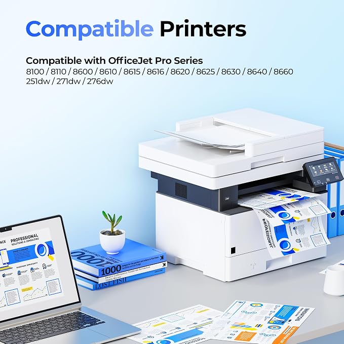 950XL and 951XL Ink Cartridges Combo Pack (4-Pack) | Replacement for HP 950XL 951XL Ink Cartridges for HP Printers OfficeJet 8600 Series Pro 251dw, 8100, 8600 Series