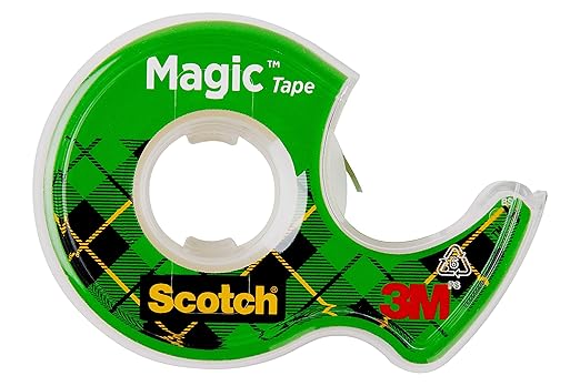 Scotch Magic Tape, 1 Roll, Numerous Applications, Invisible, Engineered for Repairing, 1/2 x 800 Inches, Dispensered (119) (Pack of 2)