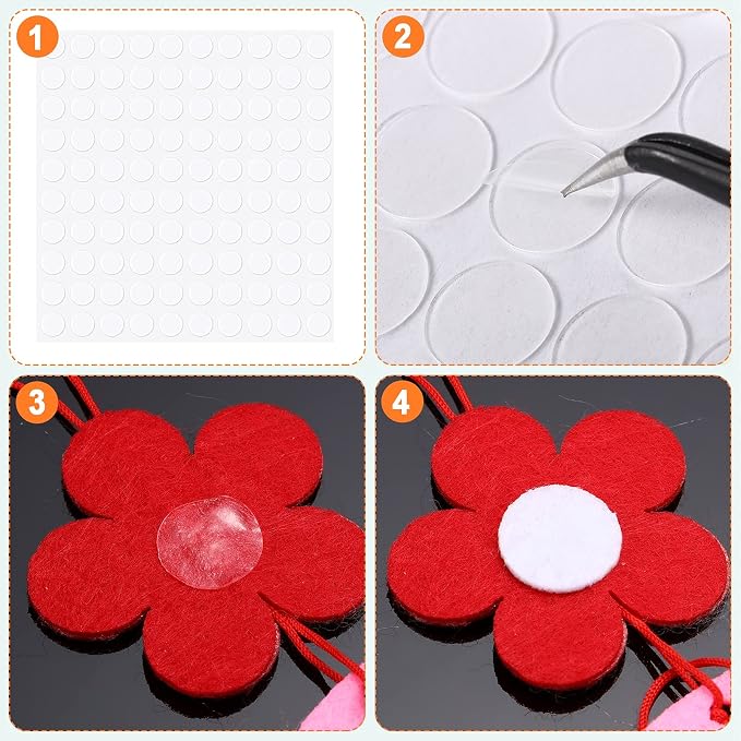 Zonon 1000 Pcs Double Sided Adhesive Dots Clear Glue Point Tape Stickers Balloon Glue Round Mini No Traces Adhesive Sticker Dot Sticker for Classroom Decor Craft DIY Office (0.47 Inch/ 12 mm)