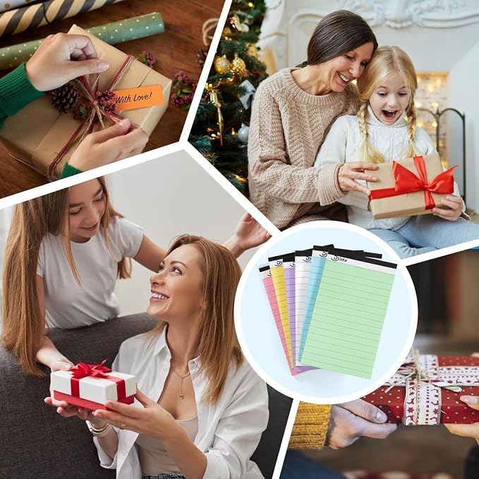 Dynta 36pcs Mini Note Pads 3x5 Pocket Notebook for Writing | Office Supplies, Multicolor, 80GSM Heavyweight Paper, 45 Sheets Per Notepad, Perforated
