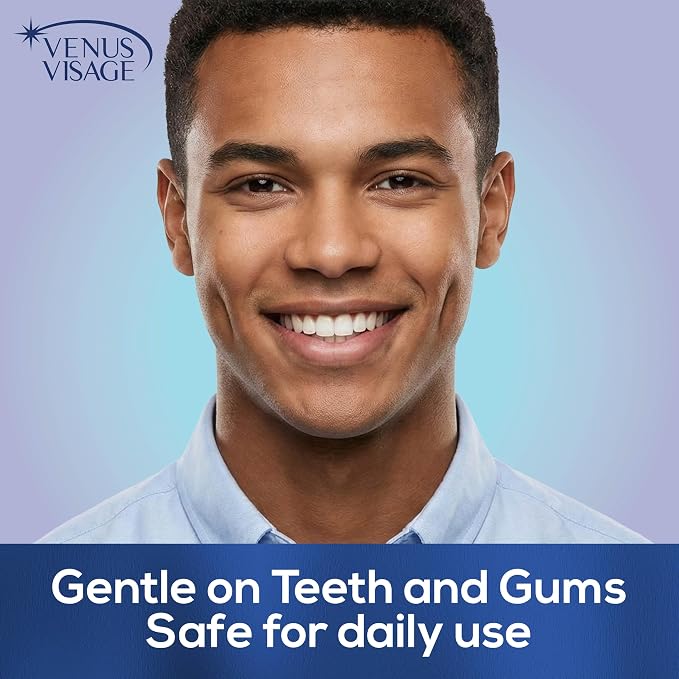 Venus Visage Teeth Whitening Pen and Tooth Polishing Kit (Pack of 4) – Professional Teeth Whitening Gel, 30+ Uses, Low Sensitivity, Enamel-Safe Mint Formula – Removes Coffee, Wine & Tobacco Stains