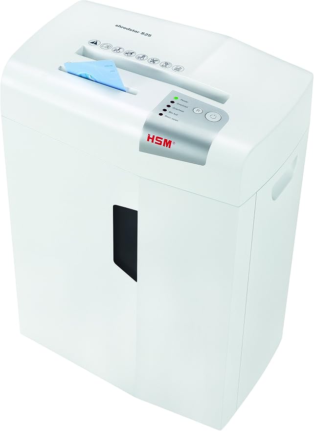 HSM shredstar S25 Strip-Cut Shredder; Shreds Up to 25 Sheets; 6.9-Gallon Capacity Shredder, White | HSM1031W