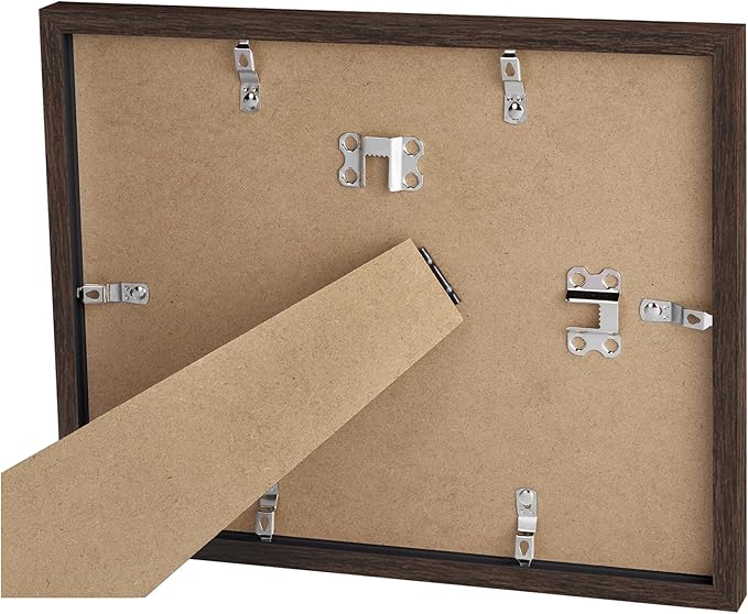 upsimples Certificate Frame with Clear Plexiglass, 8.5 by 11 Picture Diploma Document Degree Frames for Wall and Tabletop, Brown, 1 Pack