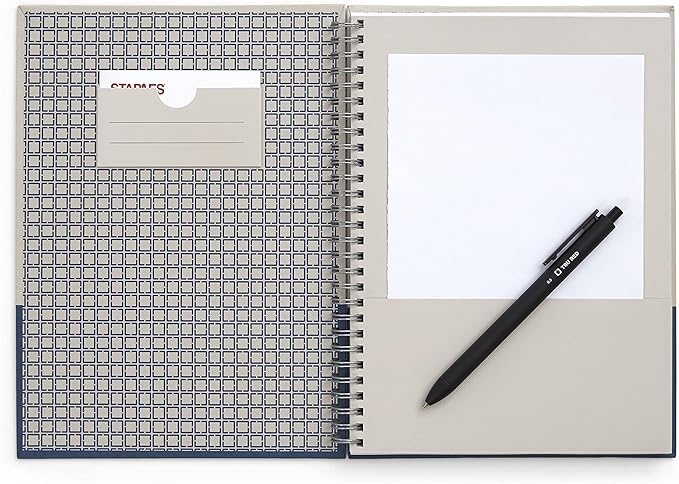TRU RED Medium Hardcover Ruled Notebook, Gray/Blue