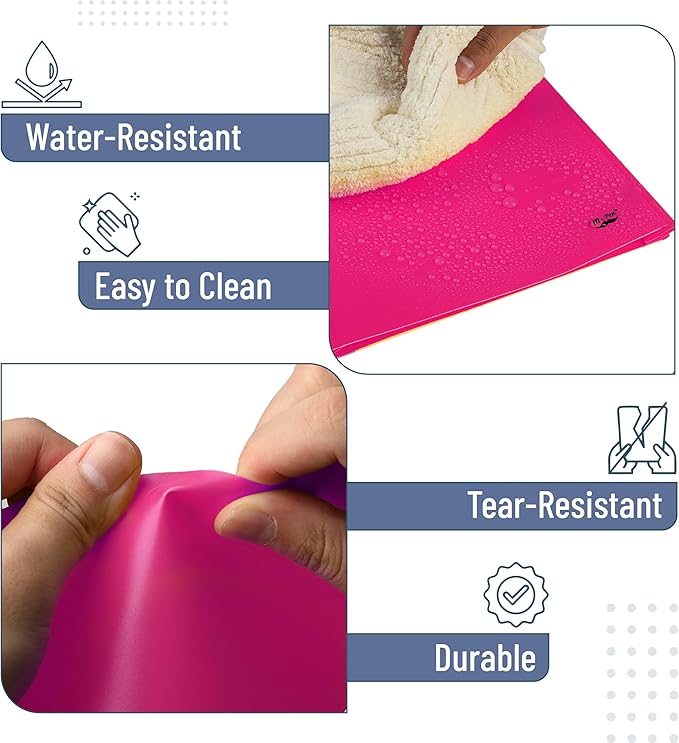 Mr. Pen- Plastic Folders with Pockets and Prongs, 5 Pack, Pink, Pocket Folders, Folders with Prongs, File Folders with Fasteners, 2 Pocket Folder, Folder with Pockets