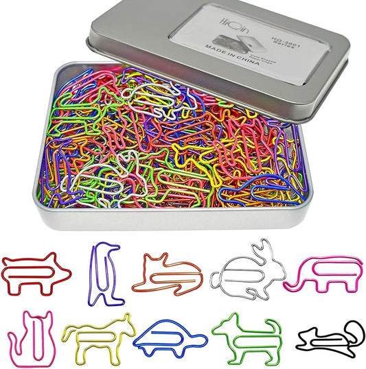 Cute Paper Clips Animal Shaped Paperclips, Fun Office Desk Accessories 100 PCS