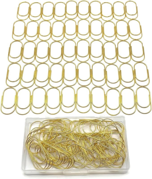 Jumbo Gold Paper Clips Heavy Duty Paperclips, 2 Inch, 100 Pcs | Large Size, Heavy Duty, Rust Resistant, Smooth Finish No Snag, Office Wedding Invitations Planner Home Use