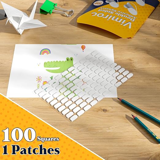 100Pcs Adhesive Glue Stick Dots Double Sided Sticky Tack Removable - Clear Museum Mounting Putty No Damage for Wall Decor, Figurine, Poster, No Trace Dots - Strong Adhesive Dots for Balloon & Crafts