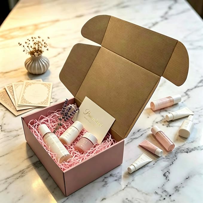 Pink Shipping Boxes 20 Pack 11x8x4 inch, Corrugated Gift Mailer Boxes | Easy Assembly, Recyclable Mailers for Small Business and Gift Giving, Colorful Packing Box for Jewelry Cosmetics and Perfume