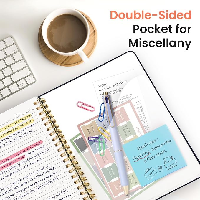 Large Spiral Notebook for Work, 8.5" x 11" Journal for Women, Cute 5 Subject Notebook with Removable Dividers & Tabs, College Ruled Lined Journal for Office and School, 280 Pages, Turtle Meeting