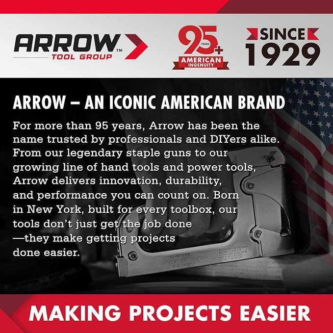 Arrow T50 Heavy Duty Staple Gun Kit with 3750 Pieces T50 Staples | All Chrome Steel Stapler with 3750 Pieces T50 1/4", 3/8", 1/2" Staples, for Upholstery Professional Projects