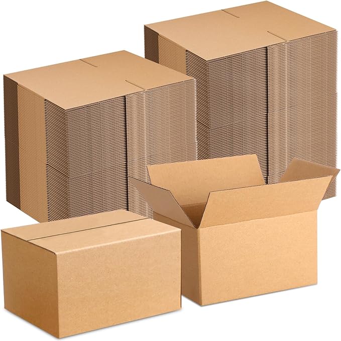 Yeaqee 72 Pcs Shipping Boxes Corrugated Cardboard Small Shipping Boxes for Packaging Mailing Packing Moving Small Business Storage Crafts Gifts(7x5x4 Inch,Kraft Color)