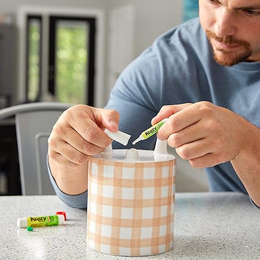 Krazy Glue KG58548R All-Purpose 0.07 Oz Super Glue Tube 2 Pack; Great for Everyday Household Repairs; Forms an Extra-Strong Bond on Wood, Rubber, Glass, Metal, Plastic and Ceramic 12 Pack