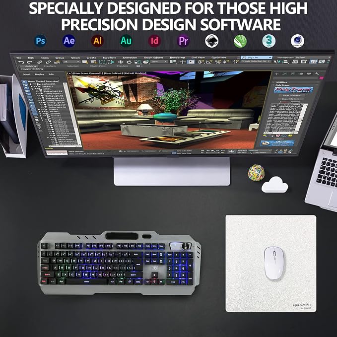 X-Raypad Aqua Control 2 Gaming Mouse Pad, Ultra-High Precision Mouse Pad with Perfect Speed and Control Capability, Consistent X and Y Glide, Designed for Fps Players with Low DPI Requirements