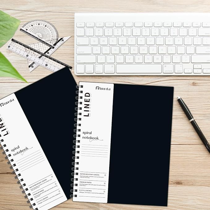 Large Lined Notebook Spiral Notebook 8.5" x 11"-4 Pack LINED Notebook 7mm Ruled Hardcover Notebook 120 Pages 100 GSM Thick Paper Notebook Hardcover Journal for School, Office,Study and Notes | 4 Pack LINED Notebook Ruled Hardcover Notebook Thick Paper ...