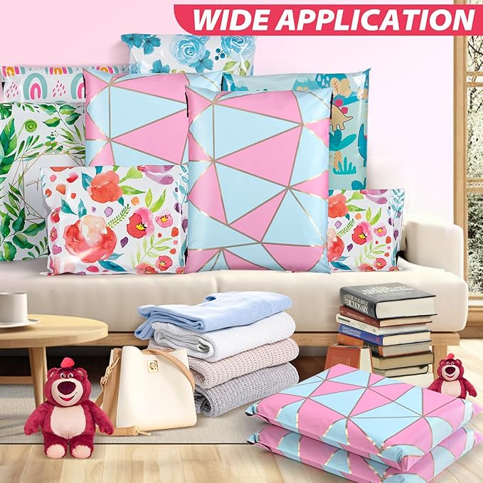 Oududianzi 100PCS Poly Mailers 10x13, Waterproof Shipping Bags, Thick Mailing Bags, Mailers Poly Bags, Shipping Envelopes, Cute Packaging Bags for Online and Offline Small business