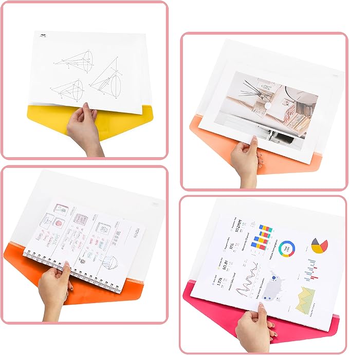 Mr. Pen- Clear Plastic Envelopes, 10 Pack, A4, Letter Size, Velvet Heat, Clear Folders for Documents Plastic Envelopes for Documents
