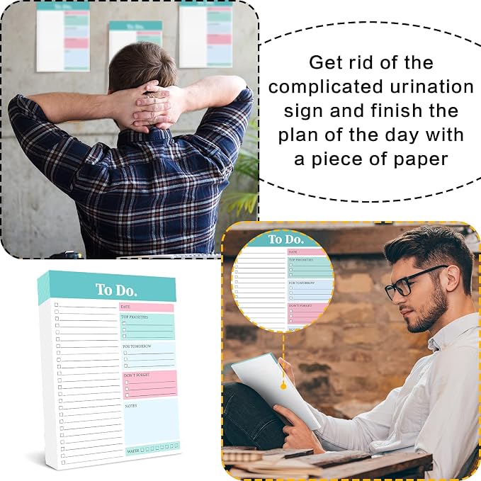 300 Sheets Daily to Do List Notepad Notebook Library Card to Do Planner Checklist Memo Writing Pad Schedule Reminder Office Homework Planner for Task, 6" x 8(To Do)