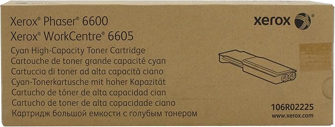 Xerox Phaser 6600/ WorkCentre 6605 Cyan High Capacity Toner Cartridge (6,000 Pages) - 106R02225