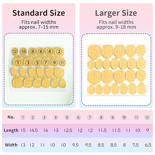 Sun&Beam Nails Jelly Nail Tabs for Press-On Nails 0.3mm Ultra-Thin Waterproof Adhesive 600pcs Strong Hold Double Sided Tabs for Finger (Standard Size)