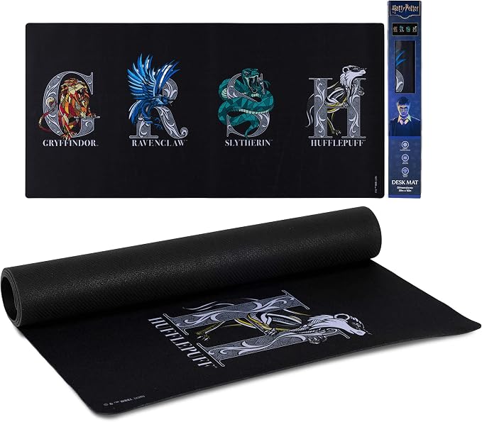 Harry Potter Large Gaming Mouse Pad 31"x15" XL Computer Desk Mat, Anime | Oversized 31x15in Harry Potter anime gaming mouse pad, smooth fabric top, stitched edges, non-slip rubber base.