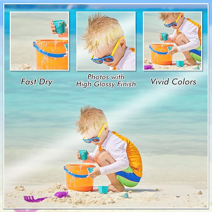 Koala Glossy Inkjet Photo Paper 8X10 Inches 48lb 100 Sheets Professional Glossy Photographic Paper Compatible with Inkjet Printer Use DYE INK 180GSM