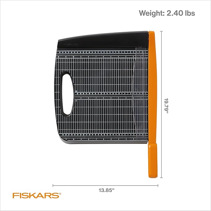 Fiskars Recycled Bypass Guillotine Paper Cutter, 12" Cut Length, Self-Sharpening, Paper Trimmer for Crafting and Scrapbooking, Arts and Crafts Supplies, Photo Cutter with 30% Recycled Materials