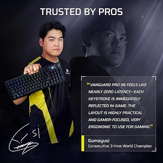 Corsair Vanguard PRO 96 Wired Hall Effect Magnetic Mechanical Gaming Keyboard – 96% Layout, MGX Hyperdrive Switches, 8000Hz Polling, Rapid Trigger, Virtual Stream Deck, SOCD Flashtap, QWERTY US