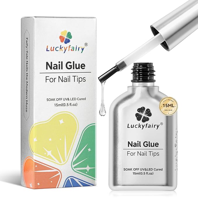 Super Strong Nail Glue Gel: 15ml Extension Gel Glue for Nail Tips Clear Acrylic Nails Long Lasting, Curing Needed U V for Press on Nails, Spring Nail Art