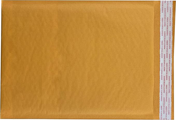 Amazon Basics Kraft Bubble Self-Seal Padded Mailing Envelopes, 10.5" x 16" (Internal Size 10.25" x 15"), Shipping Packaging, Brown, 25-Pack