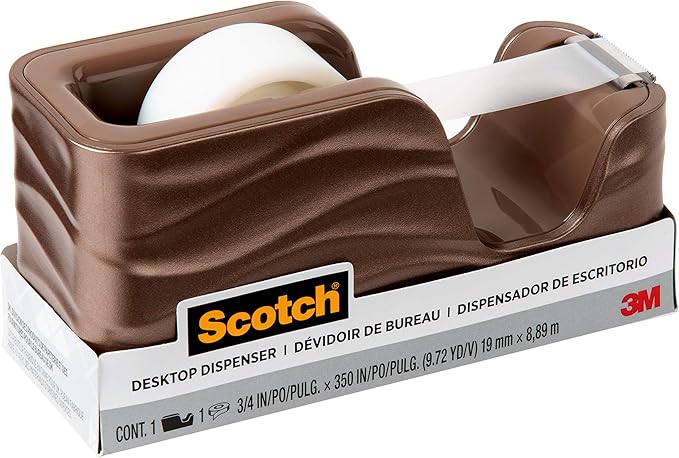 Scotch Brand Wave Tape Dispenser, Great for Gift Wrapping, Includes 3/4 in x 350 in Tape Roll (C20-WAVE-MB)