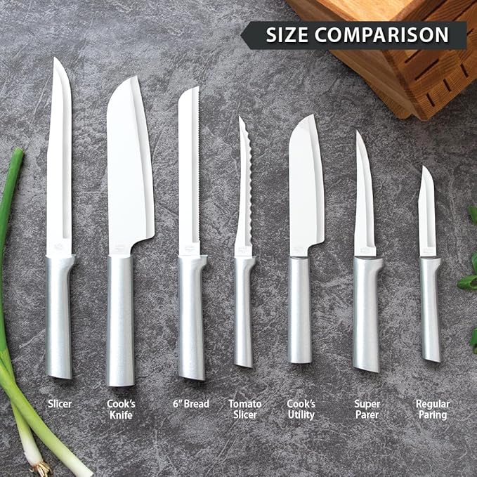 Rada Cutlery Cook’s Utility Knife (R140), 4.75" Stainless Steel Blade, Silver Handle