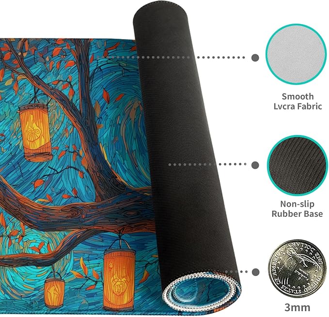 Desk Mat Mouse Pad Gaming Desk Pad XL Large Mouse Mat Office Decor Accessories (Blue A)