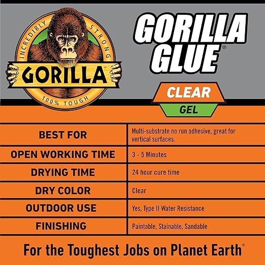 Gorilla Glue Clear Gel, 1.75fl.oz. Tube, (Pack of 1)