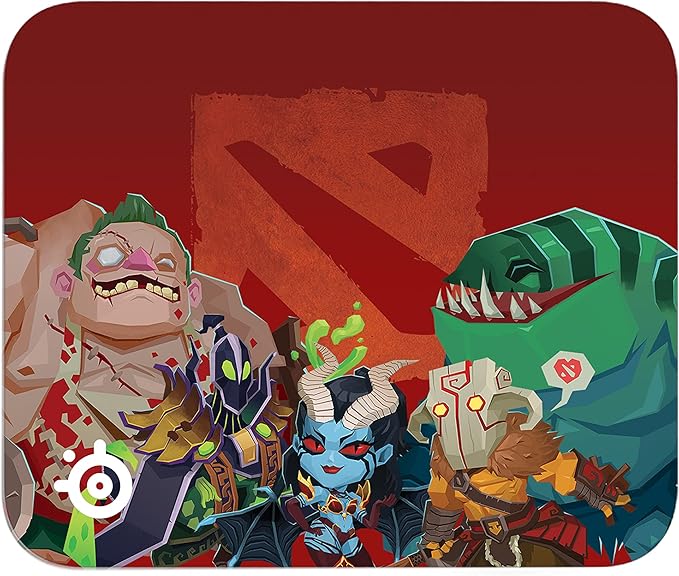 SteelSeries QcK Mini Dota 2 / TI - Gaming Fabric Mouse Pad - Exclusive Micro Woven Surface - Optimised for Gaming Sensors - Size S (250mm x 210mm x 2mm)