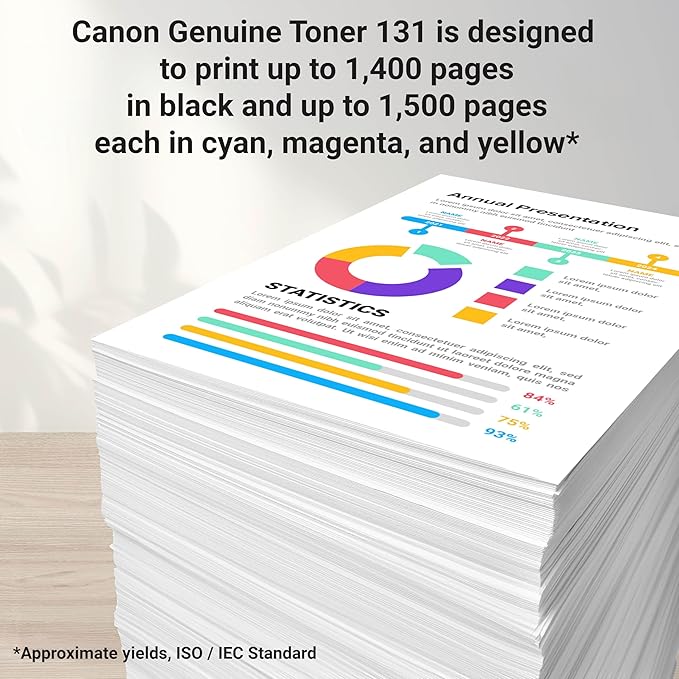 Canon Genuine 131 Cyan Toner Cartridge Compatible with MF620 Series, MF8280Cw, LBP7110Cw
