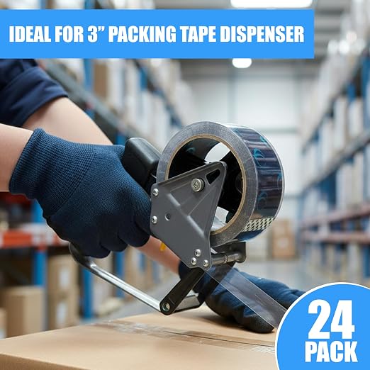 Clear Packing Tape, 24 Rolls Heavy Duty Packaging Tape for Shipping Packaging Moving Sealing, Thicker Clear Packing Tape, 1.88 Inches Wide, 60 Yards Per Roll, 1440 Total Yards