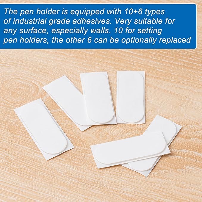 40 Pack Adhesive Pencil Holders for Desk,Silicone Flexible Pen Holder for Wall, Office, School,Home,Classroom Must Haves,Teacher Supplies Accessories,Desk Organizer,Art Supply,Small Gift(40, Black)